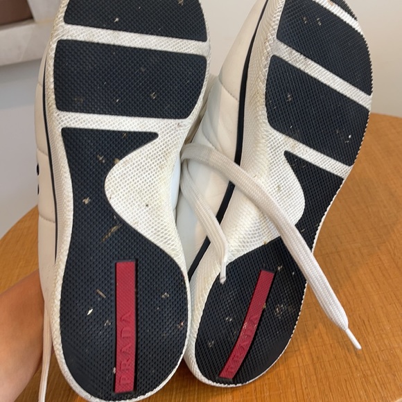 Authentic Prada white sneakers platform shoes + laces - Picture 6 of 6